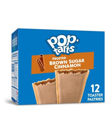 Pop-Tarts Toaster Pastries, Breakfast Foods, Kids Snacks, Frosted Brown Cinnamon Sugar, 20.3oz Box (12 Pop-Tarts)