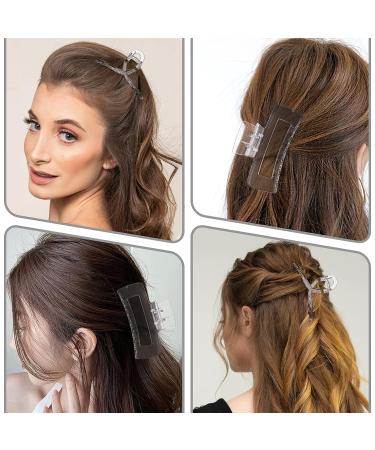 Lusofie 3Pcs Clear Claw Clip Set for Thick Hair - Strong Hold Banana Hair Clips for Women and Girls - Buy Online on SooperMarket.com