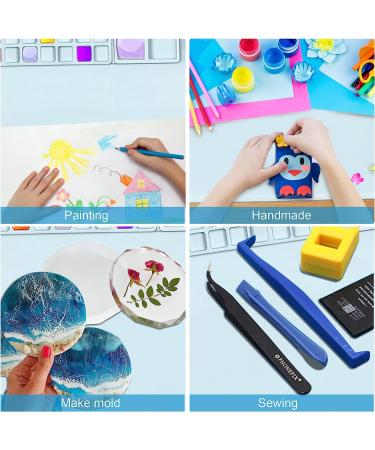 Creator Silicone Craft Mat 20x16 for Resin, Painting, Art - Non-Stick Silicone Sheet for Clay & Play Doh - Includes Cleaning Cup (Blue) - Buy Online on SooperMarket.com