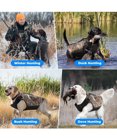Kemimoto Camo Neoprene Dog Hunting Vest - 5mm Thick Chest Protection - Adjustable & Comfortable for Medium Dogs - Buy Online on SooperMarket.com