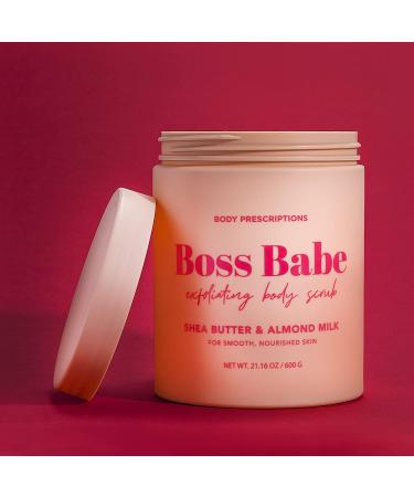 Body Prescriptions Pink Boss Babe Body Scrub Exfoliating Body Wash with Shea Butter and Almond Milk - Nourished and Smooth Skin - Buy Online on SooperMarket.com