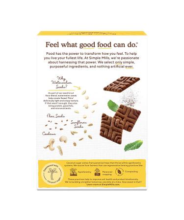 Simple Mills Sweet Thins Cookies - Mint Chocolate Flavor | Gluten-Free, Paleo Friendly Seed and Nut Flour | Healthy Snacks - 4.25 Ounce - Buy Online on SooperMarket.com