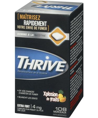 Thrive Gum 4mg Extra Strength Nicotine Replacement 108 Count 4 mg - Buy Online on SooperMarket.com
