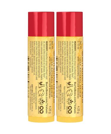 Burt's Bees Strawberry Lip Balm 2 Pack - 100% Natural Moisturizing Lip Care - Buy Online on SooperMarket.com