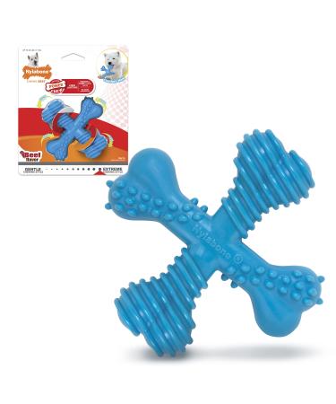 Nylabone Power Chew Fun Shapes Collection for Adult Dog Tough Chewers l Ultimate Long-Lasting Activity X-Shaped Bone Beef Small/Regular (1 Count)