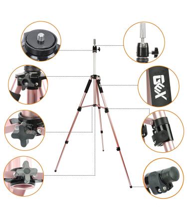 GEX 63 - Heavy Duty Canvas Block Head Tripod with Travel Bag - Rose Gold (Version 2.0) - Buy Online on SooperMarket.com