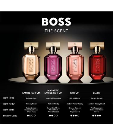 Hugo Boss The Scent Eau de Parfum Ambery Women's Perfume With Notes of Honeyed Peach Freesia Bloom Osmanthus Flower & Roasted Cocoa Long Lasting Fragrance 2.5 Fl Oz (Pack of 1) - Buy Online on SooperMarket.com