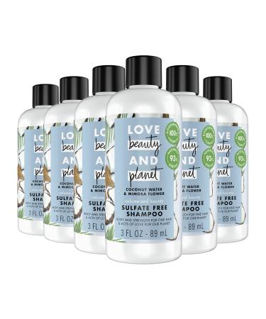Love Beauty And Planet Volume and Bounty Hair Shampoo Thickening Coconut Water & Mimosa Flower Sulfate Free 3 oz 12 Pieces