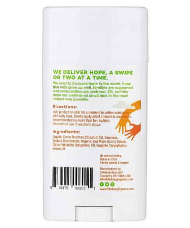 Stinkbug Naturals Vanilla Mint Organic Deodorant Stick 2-Pack - Aluminum Free with Coconut Oil and Activated Charcoal - Buy Online on SooperMarket.com