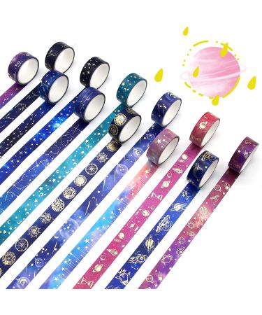 24 Rolls Washi Tape Set - Gold Foil Galaxy Decorative Masking Tape Constellation  Stars  Celestial  Adhesive Tape for Bullet Journal  Diy Craft  Scrapbooking Supplies  Gift Wrapping  Party decoration - Buy Online on SooperMarket.com