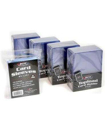 BCW 100-Count Card Toploaders and Card Sleeves