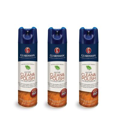 Guardsman Clean & Polish For Wood Furniture - Woodland Fresh - 12.5 oz - Silicone Free UV Protection (3)