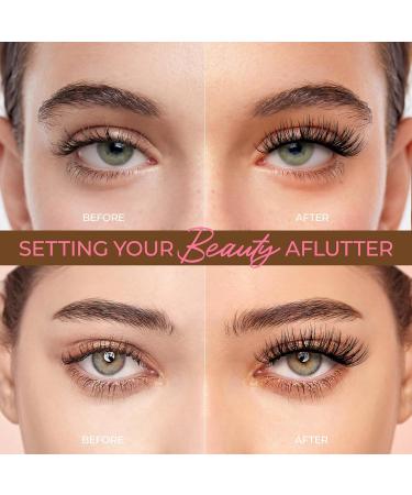 LASHVIEW Self Adhesive Lash Clusters - 60pcs DIY Eyelash Extension Kit | Press-on Lashes 10-16mm with Tweezers No Glue Needed for Natural Look - Buy Online on SooperMarket.com
