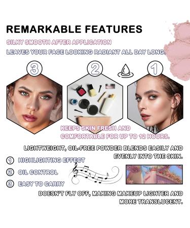 Buy Pink Setting Powder | Oil Control Shimmer Loose Makeup Powder for Long-lasting Finish - Buy Online on SooperMarket.com