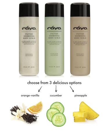 RAYA Enzyme Hydrating Body Scrub 8 oz - Orange Vanilla | Gentle Exfoliating Scrub with Seaweed & Jojoba Beads - Buy Online on SooperMarket.com