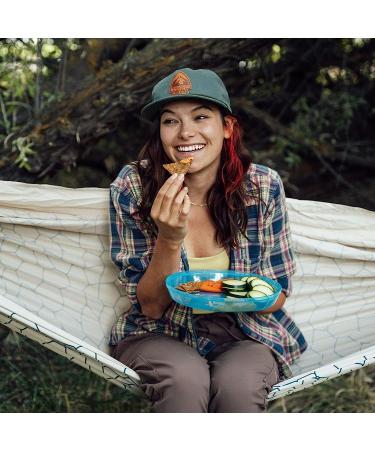 Sun Company Zero Plates - 4-Pack Stackable Nesting Plates for Camping | Dishwasher-Safe Dinnerware for Backpacking & RV | Space-Saving Travel Mess Kit (Blue Ice) - Buy Online on SooperMarket.com