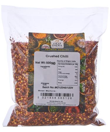 Old India Crushed Chilli 500 g 500 g (Pack of 1)