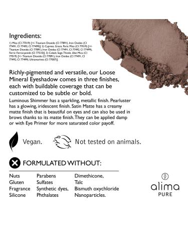 Alima Pure Pink Mineral Eyeshadow - Matte, Vegan, Natural Makeup - Lana Shade (.07 oz/2g) - Buy Online on SooperMarket.com