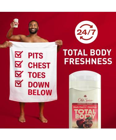 Old Spice Whole Body Deodorant for Men Total Body Deodorant Black Cherry + Bourbon Scent Aluminum Free Deodorant Stick for 24/7 Freshness // Dermatologist Tested Whole Body Deodorant 3.0 oz - Buy Online on SooperMarket.com