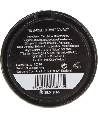 Buy W7 The Bronzer Shimmer Compact 14g - Perfect Shimmering Bronzer for a Radiant Glow | International Shipping Available - Buy Online on SooperMarket.com