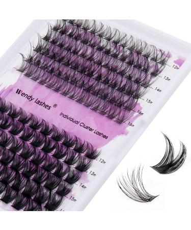 Individual Lashes D Curl Cluster Lashes 0.07mm 12-16mm C4+ZW Mixed DIY Lash Extensions Wide Stem Individual Clusters Eyelashes Reusable Soft and Wispy Cluster Eyelash Extensions(C4+ZW-D-MIX12-16) RR-12-16mm Classic/Mega-0.07D