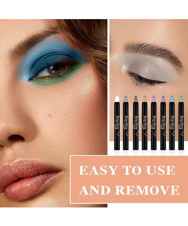 Glitter Eyeshadow Stick Set - 8 Colors, Waterproof & Long Lasting - Buy Online on SooperMarket.com