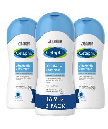 Cetaphil Ultra Gentle Body Wash Fragrance Free 16.9 fl oz (500 ml)