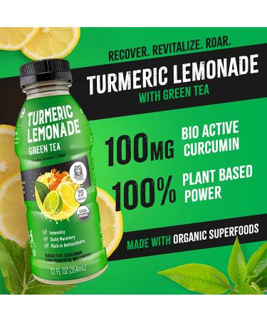 Organic Golden Tiger Turmeric Lemonade with Green Tea - Inflammation Relief & Immunity Support - 12 Bottles - Buy Online on SooperMarket.com