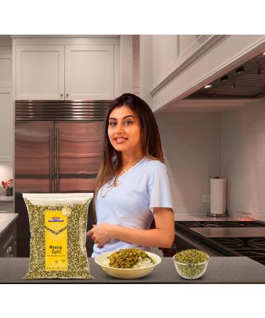 Rani Moong Split Lentils Indian 128oz (8lbs) Bulk - All Natural, Gluten Friendly, Non-GMO, Kosher, Vegan | Indian Origin, Net Wt. 3.63kg - Buy Online on SooperMarket.com