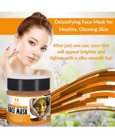 Natrulo Turmeric Face Mask - All-Natural Skin Brightening & Detox Clay Mask for Acne Treatment - Boosts Circulation & Removes Toxins - Shop Internationally - Buy Online on SooperMarket.com