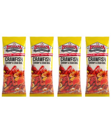 Louisiana Crawfish Shrimp & Crab Boil Seasoning 16oz (Pack of 4)