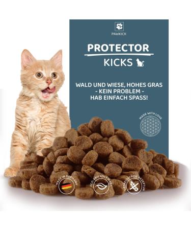 Pawkick Protector kicks CAT 200G - Forest and meadow high grass - no problem - just have fun!With salmon taste grain -free functional delicacies