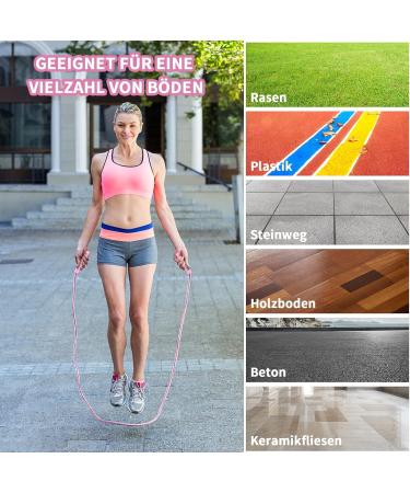 Adjustable Imoebel Jumping Rope - Cotton Speed Rope with Ball Bearings for Adults & Kids | Anti-Slip Ergonomic Handles for Fitness & Weight Loss - Buy Online on SooperMarket.com