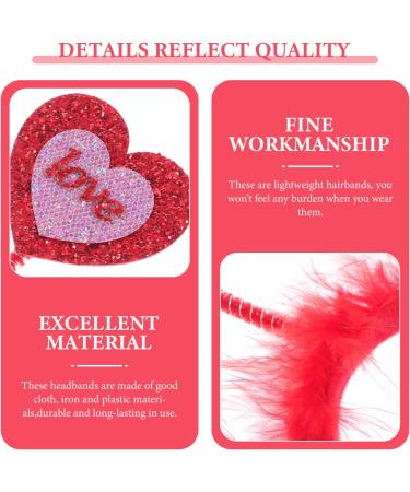 Amosfun 1pc Valentine's Day Headband Valentines Head Bopper Fancy Dress Headband Love Heart Sequin Headband Valentines Love Headpiece Alien Headband Wedding Party Supplies Miss Gritbo - Buy Online on SooperMarket.com