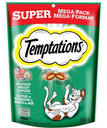 TEMPTATIONS Mix-Ups Cat Treats Beef Chicken Turkey + TEMPTATIONS Adult Cat Treats Seafood Medley Flavour (700g Bundle) Cat Treats + Cat Treats Seafood - Buy Online on SooperMarket.com