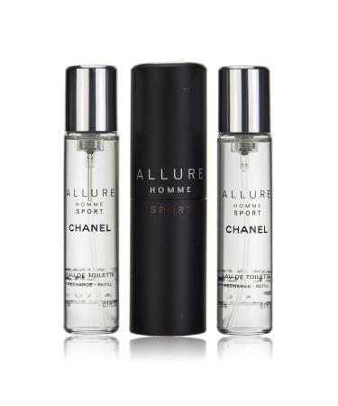 CHANEL Allure Homme Sport Eau De Toilette Travel Spray (With Two Refills) - 3x20ml/0.7oz clear fresh Natural 2.1 Fl Oz
