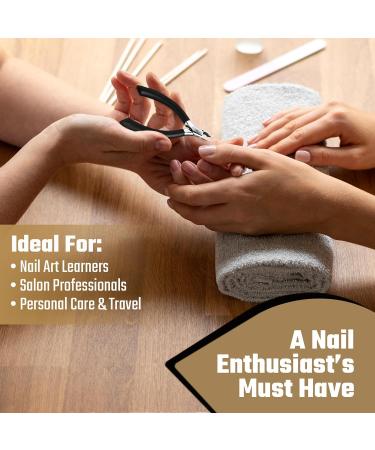 FERYES 1/2 Jaw Cuticle Cutter - Your Ultimate Anti-Slip Cuticle Trimmer for Perfect Nails Half Jaw Cuticle Clipper Blcak - Buy Online on SooperMarket.com