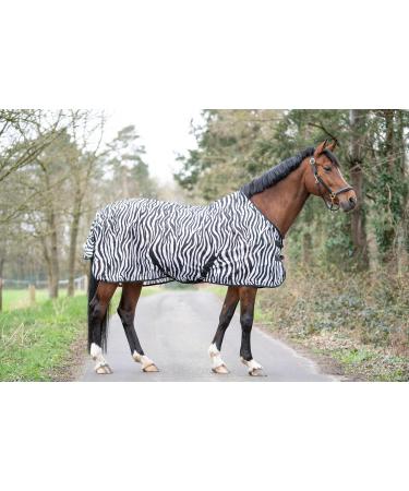 HKM Zebra Fly Rug - Cross Strap - White/Black - International Shipping Available - Buy Online on SooperMarket.com