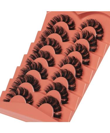 Alphonse D Curl Faux Mink Fluffy False Eyelashes | DIY Cluster Lashes | Natural Wispies | 7 Pairs Pack | Style A - Buy Online on SooperMarket.com