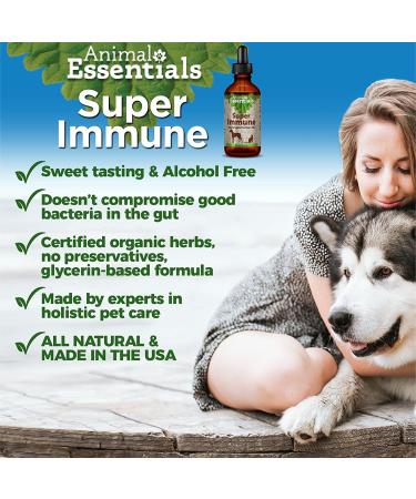 Animal Essentials Super Immune Support for Dogs & Cats - 1 fl oz | Promotes Healthy Immune System - Ol Complex - 2 fl oz - Buy Online on SooperMarket.com