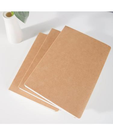 Kraft Cover Blank Sketch Book - 140x210mm - 112 Sheets/224 Pages - 100g Full Wood Paper - 350gsm Kraft Cover - Buy Online on SooperMarket.com