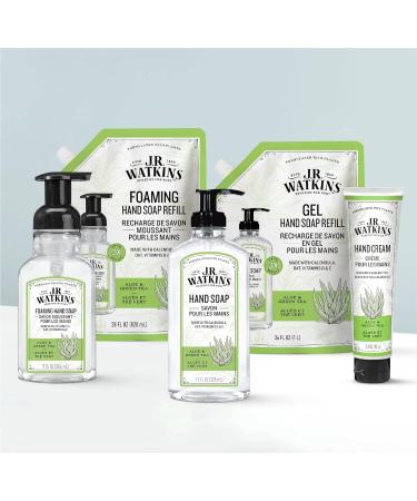 J.R. Watkins Foaming Hand Soap Pump 6 Pack - All Natural, Moisturizing Aloe & Green Tea Hand Soap Foam - Alcohol-Free, Cruelty-Free, USA Made - Ideal for Kitchen or Bathroom - 9 fl oz - Buy Online on SooperMarket.com