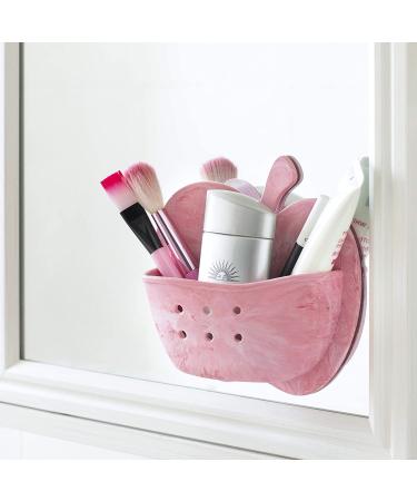 Silicone Wall Mounted Makeup Brush Holder - Brushes Storage Organizer for Bathroom - Mounts to Mirror or Tile - Toothbrush Holder - Buy Online on SooperMarket.com