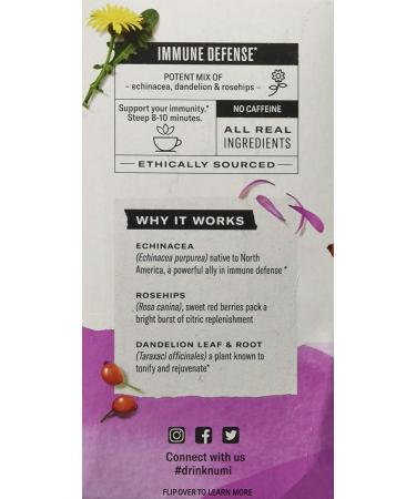 Numi Organic Immune Boost Tea - Caffeine Free, 16 Non-GMO Bags | 1.13 oz - Buy Online on SooperMarket.com
