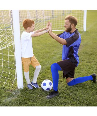 Buy Elutong Children's Football Socks - Unisex Training Socks Comfortable & Breathable Non-Slip Size 33-45 Black/White/Blue - Buy Online on SooperMarket.com
