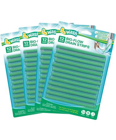 Bio-Flow Drain Strips - 48 Strips | Drain Cleaner & Odor Remover Drain Sticks