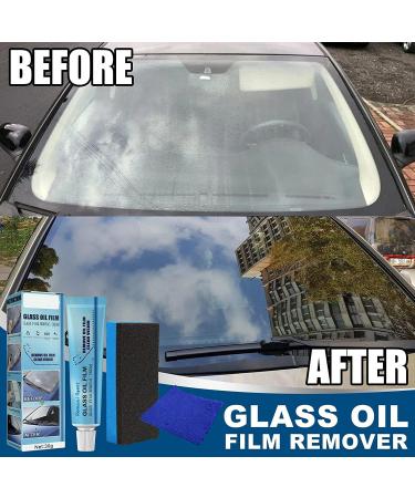 Car Glass Oil Film Cleaner Glass Oil Film Remover for Car Car Glass Oil Film Cleaner Safety and Long-Term Protection for Family Bathroom Windows with Sponge Towel (3 pcs) - Buy Online on SooperMarket.com