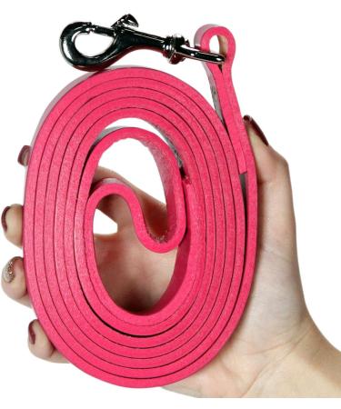 Logical Leather 6ft Heavy Duty Full Grain Leather Dog Leash - Pink - Buy Online on SooperMarket.com