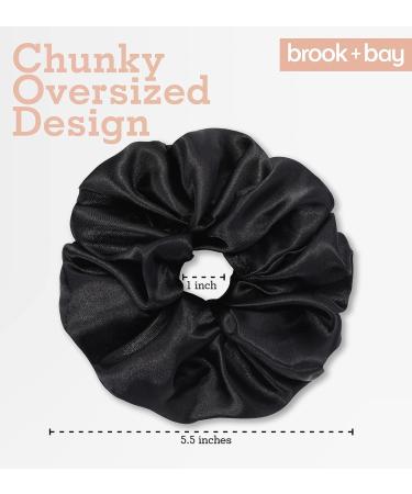 Satin Sleep Tie Scrunchie - Large Black Satin Hair Tie for Sweet Dreams - Buy Online on SooperMarket.com