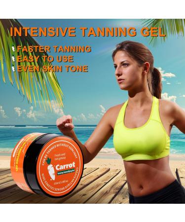 100ml Carrot Tanning Gel 3.38 fl.oz Intensive Sunbed Tanning Intensifying Oil Natural Tan Accelerator Lotion Rapid Long-Lasting Tanning Cream Achieve Brown Tan Skin in Summer Holiday Outdoor Beach - Buy Online on SooperMarket.com